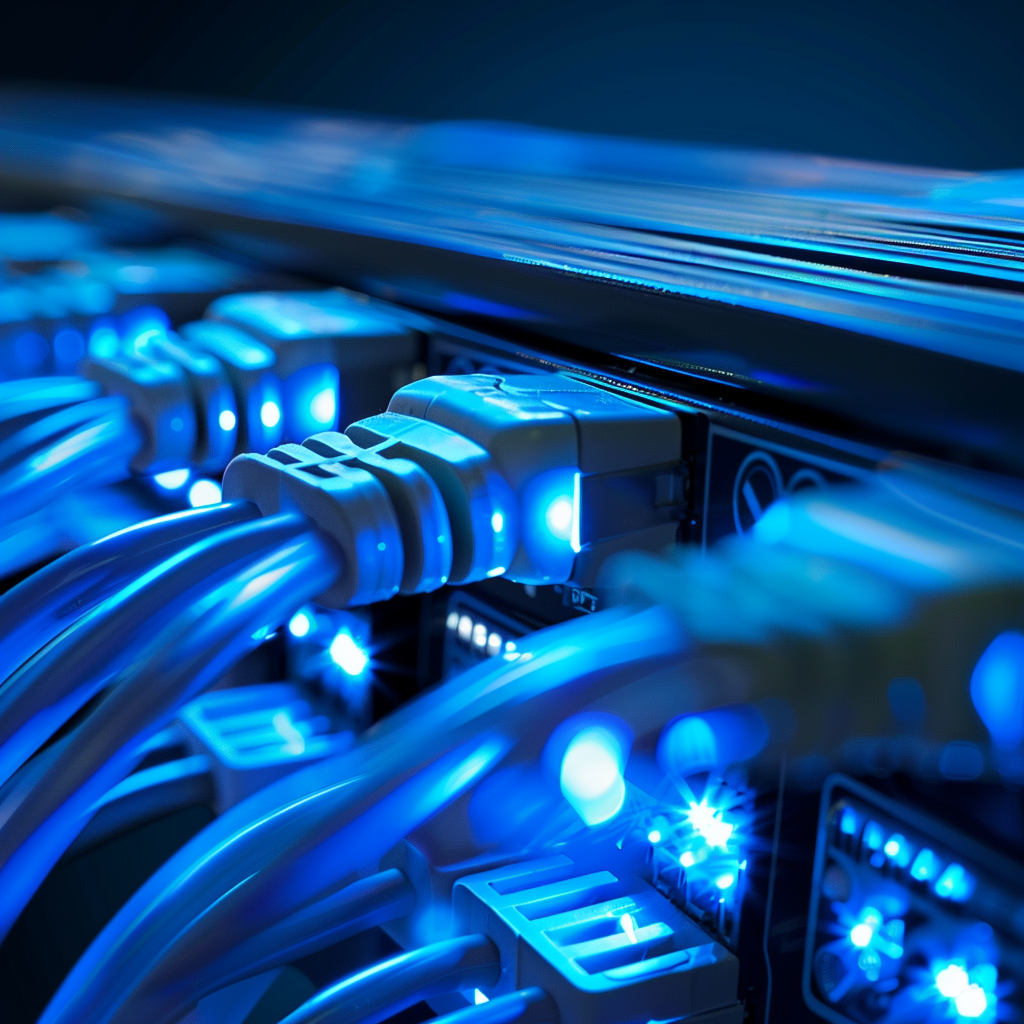 cables providing a successful internet connection