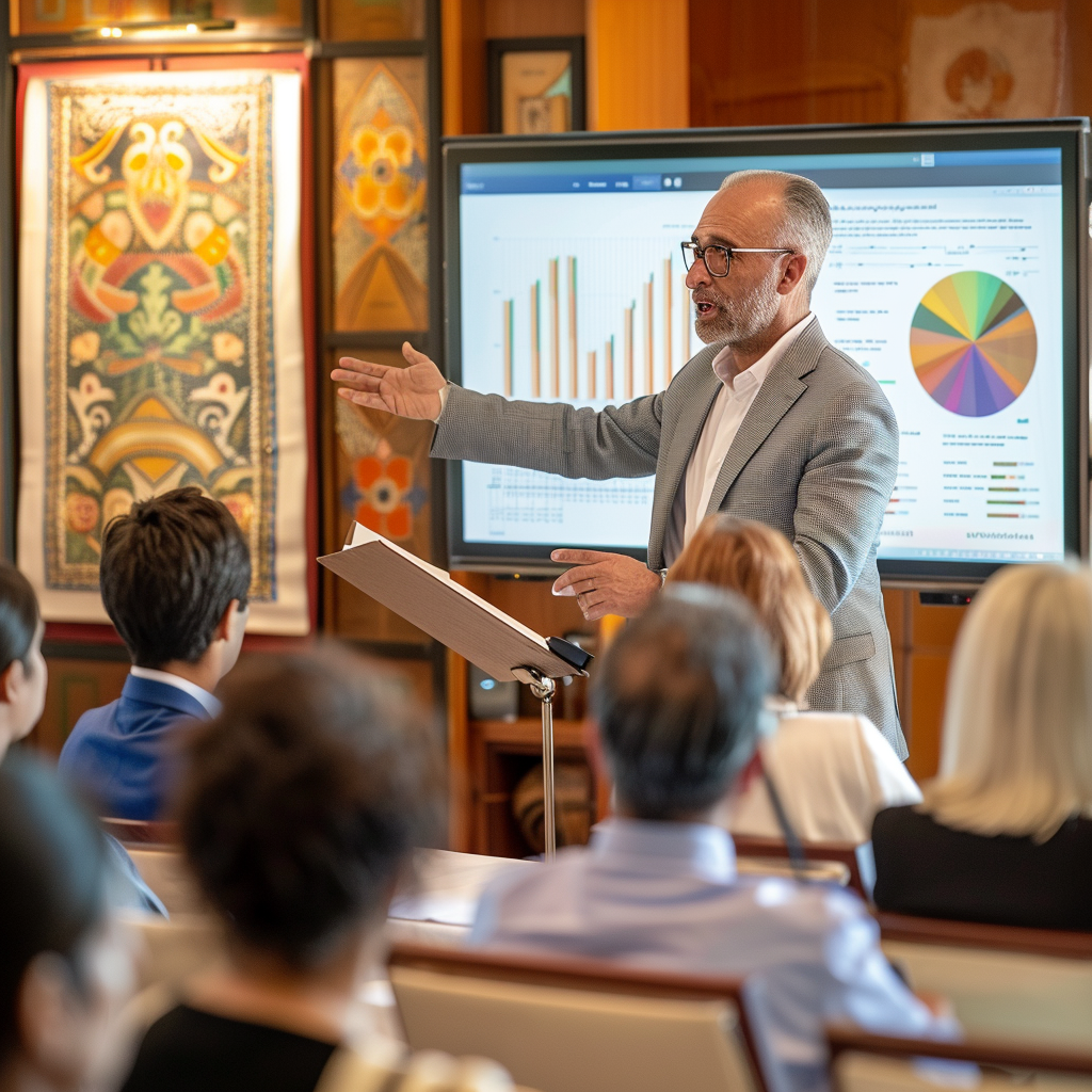 Financial advisor presenting tax benefits Financial advisor presenting tax benefits