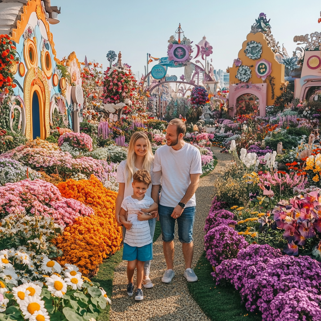miracle garden with family